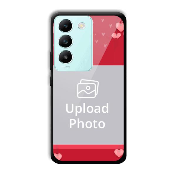 Red Pink Customized Printed Back Cover for Vivo T3 5g