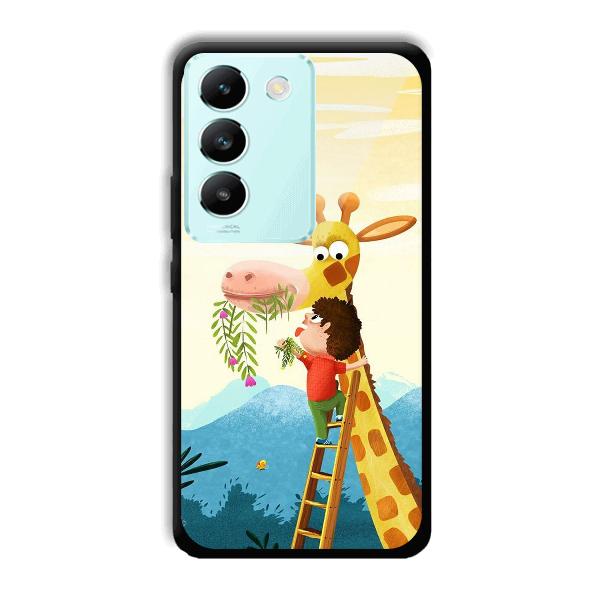 Giraffe & The Boy Phone Customized Printed Back Cover for Vivo T3 5g
