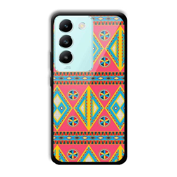 Colorful Rhombus Phone Customized Printed Back Cover for Vivo T3 5g