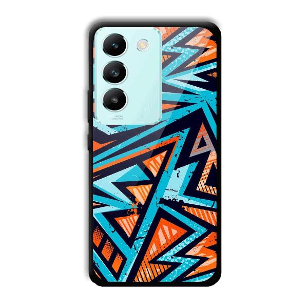 Zig Zag Pattern Phone Customized Printed Back Cover for Vivo T3 5g