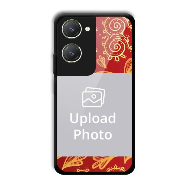 Red Design Customized Printed Back Cover for Vivo T3 Lite 5G