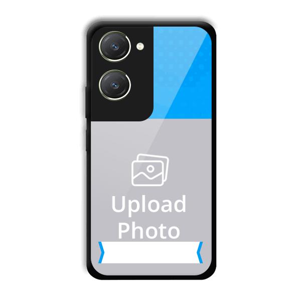 Sky Blue & White Customized Printed Back Cover for Vivo T3 Lite 5G