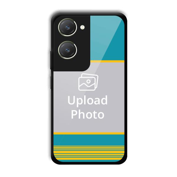 Yellow Blue Design Customized Printed Back Cover for Vivo T3 Lite 5G