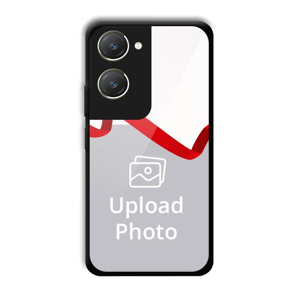 Red Ribbon Customized Printed Back Cover for Vivo T3 Lite 5G