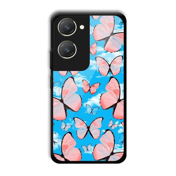 Pink Butterflies Phone Customized Printed Back Cover for Vivo T3 Lite 5G