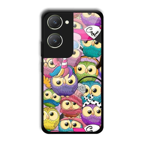 Colorful Owls Phone Customized Printed Back Cover for Vivo T3 Lite 5G