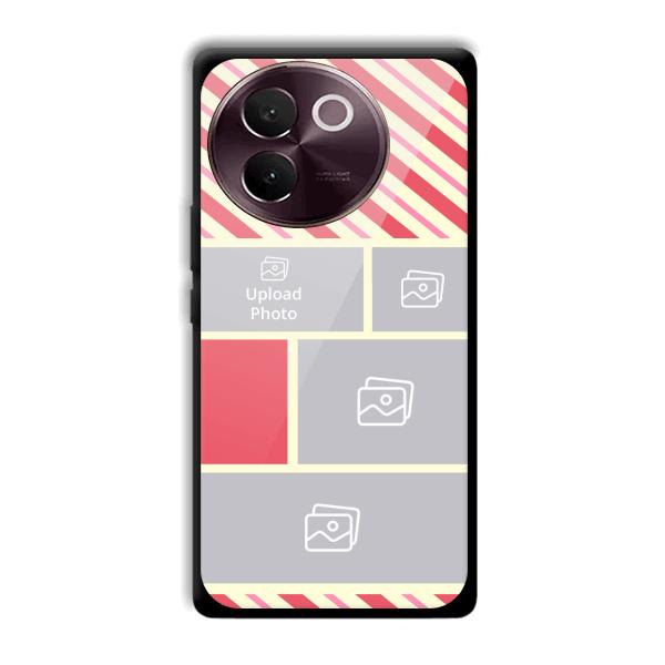 Diagnol Frame Customized Printed Back Cover for Vivo V30e