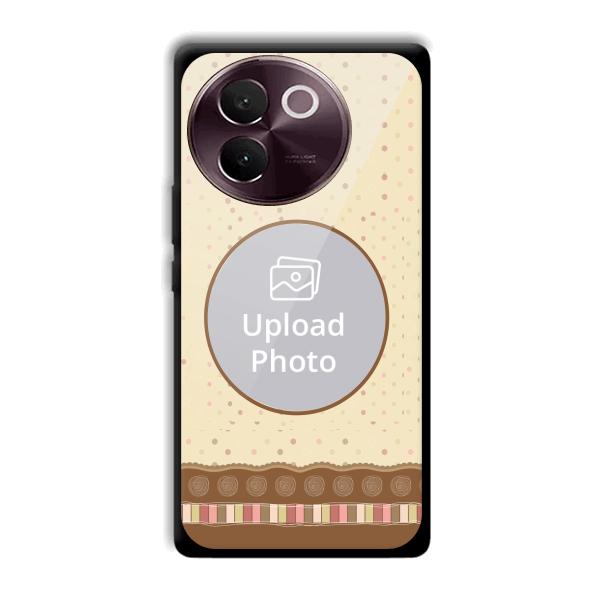 Brown Design Customized Printed Back Cover for Vivo V30e