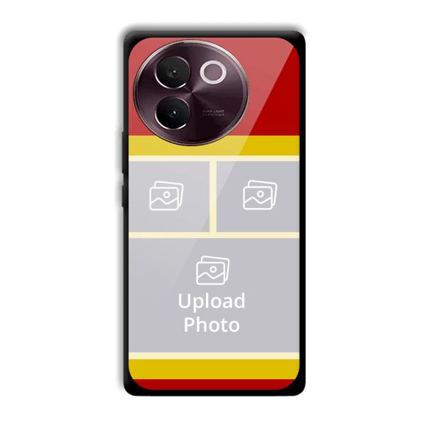 Red Yellow Collage Customized Printed Back Cover for Vivo V30e