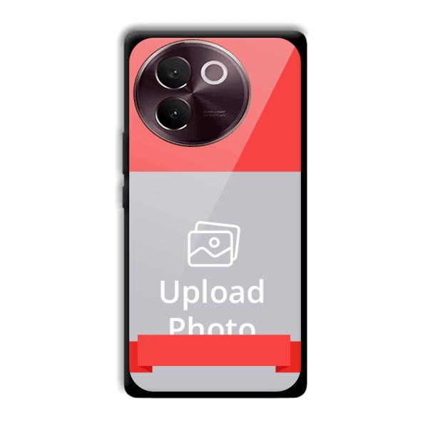 Red Design Customized Printed Back Cover for Vivo V30e