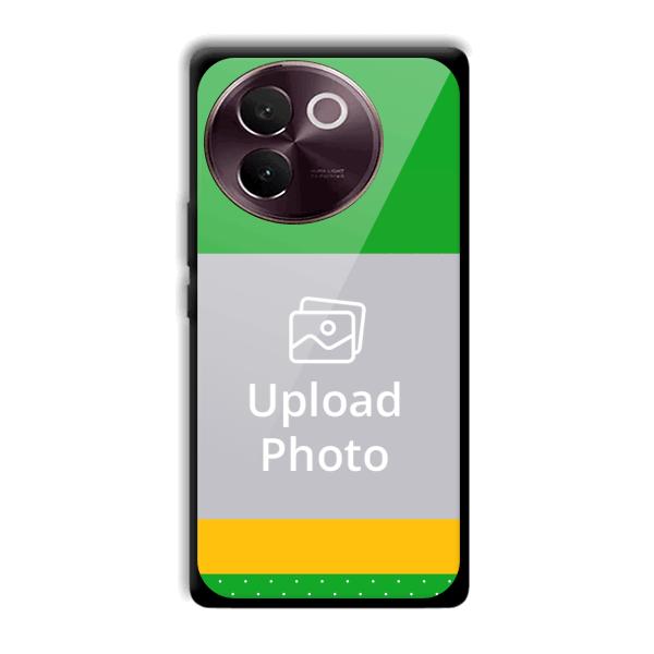 Green Yellow Customized Printed Back Cover for Vivo V30e