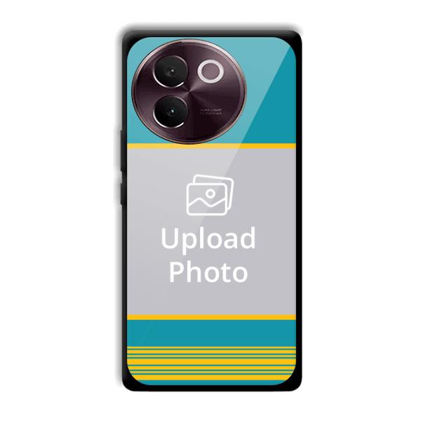 Yellow Blue Design Customized Printed Back Cover for Vivo V30e