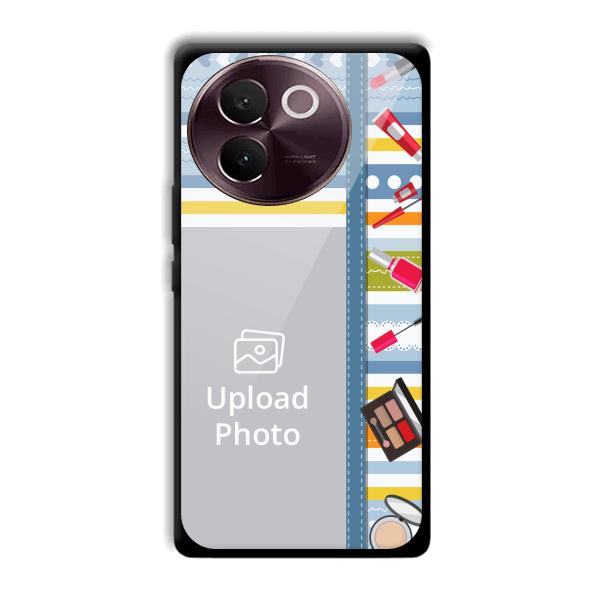 Makeup Theme Customized Printed Back Cover for Vivo V30e