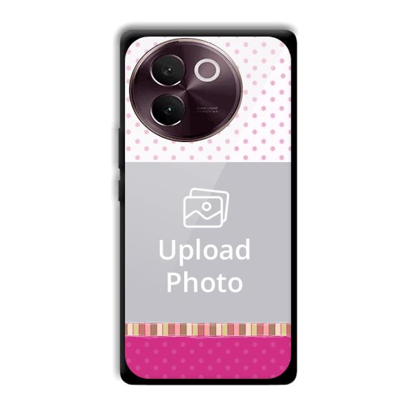 Baby Pink Design Customized Printed Back Cover for Vivo V30e