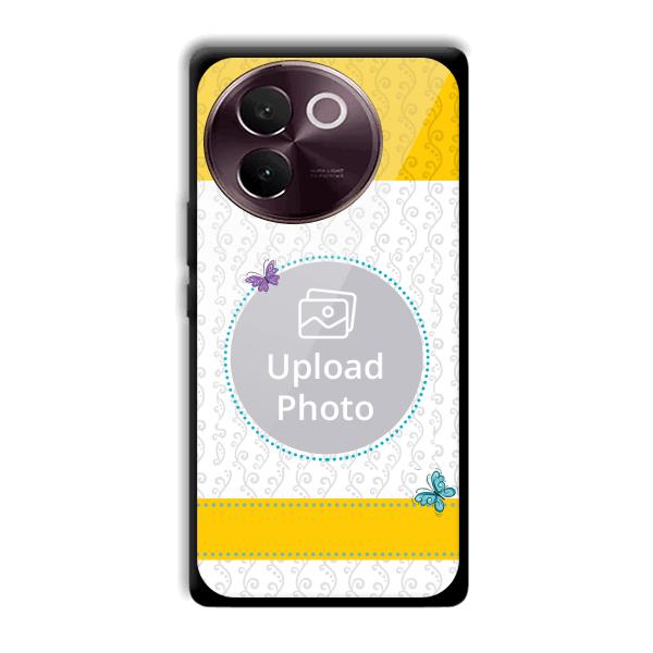 Butterflies & Yellow Customized Printed Back Cover for Vivo V30e
