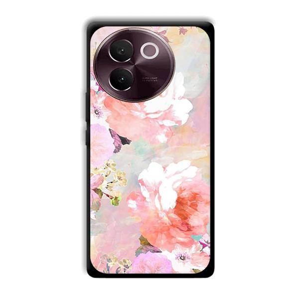 Floral Canvas Phone Customized Printed Back Cover for Vivo V30e