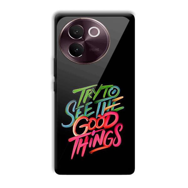 Good Things Quote Phone Customized Printed Back Cover for Vivo V30e