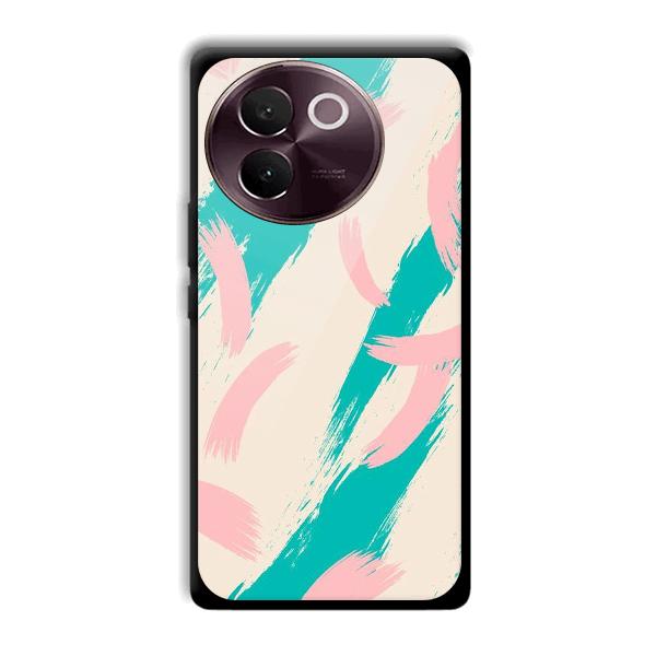 Pinkish Blue Phone Customized Printed Back Cover for Vivo V30e