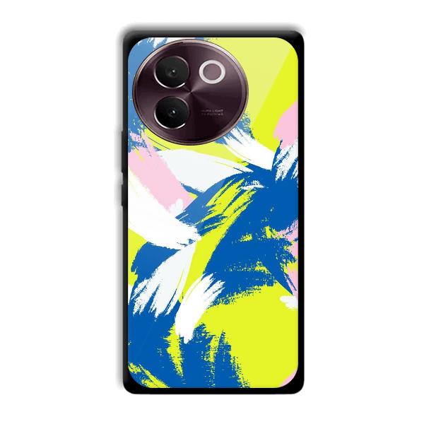 Blue White Pattern Phone Customized Printed Back Cover for Vivo V30e