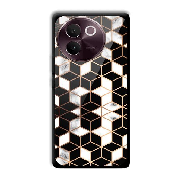 Black Cubes Phone Customized Printed Back Cover for Vivo V30e