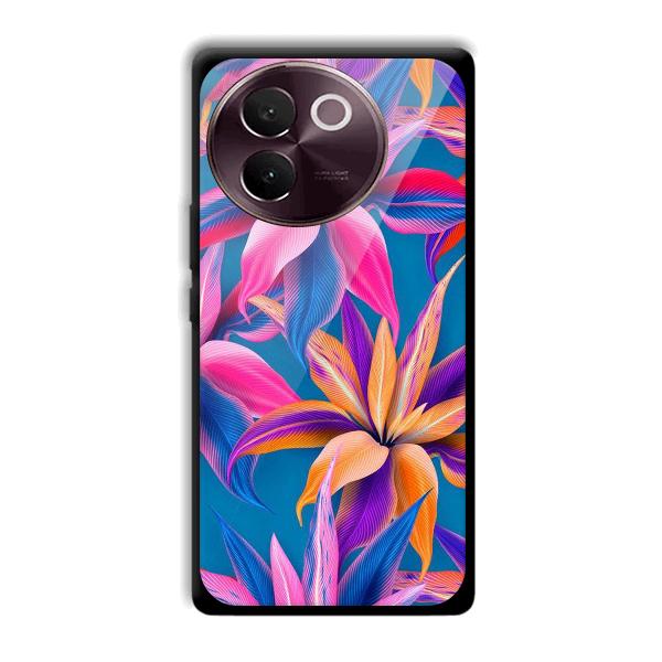 Aqautic Flowers Phone Customized Printed Back Cover for Vivo V30e