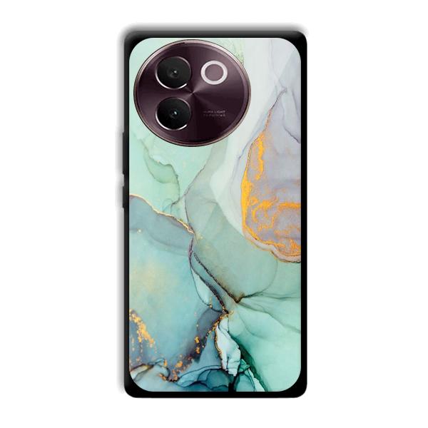 Green Marble Phone Customized Printed Back Cover for Vivo V30e