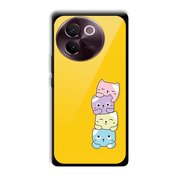 Colorful Kittens Phone Customized Printed Back Cover for Vivo V30e