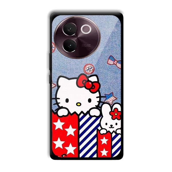 Cute Kitty Phone Customized Printed Back Cover for Vivo V30e