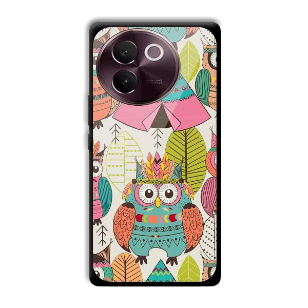 Fancy Owl Phone Customized Printed Back Cover for Vivo V30e