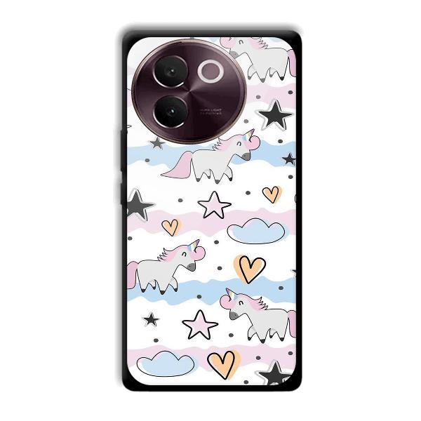Unicorn Pattern Phone Customized Printed Back Cover for Vivo V30e