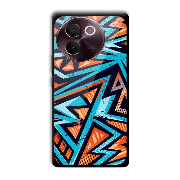 Zig Zag Pattern Phone Customized Printed Back Cover for Vivo V30e