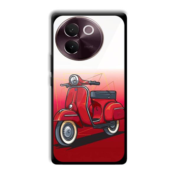 Red Scooter Phone Customized Printed Back Cover for Vivo V30e