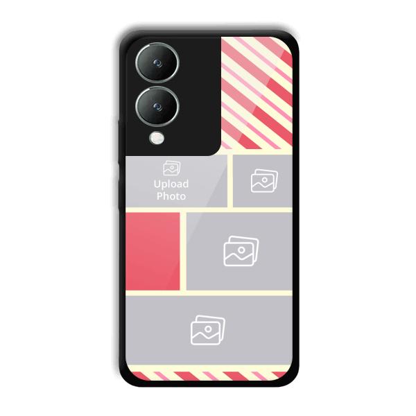 Diagnol Frame Customized Printed Back Cover for Vivo Y17s