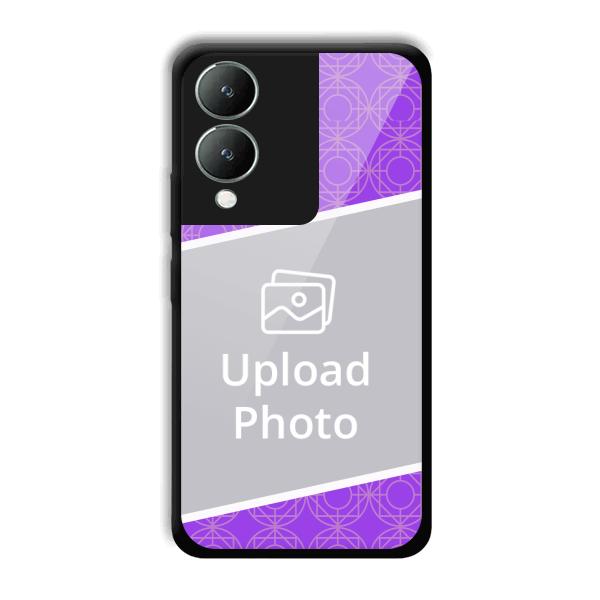 Purple Design Customized Printed Back Cover for Vivo Y17s