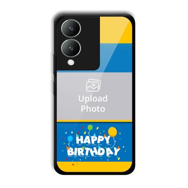 Happy Birthday Customized Printed Back Cover for Vivo Y17s