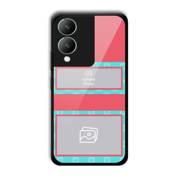 Blue Pink Customized Printed Back Cover for Vivo Y17s