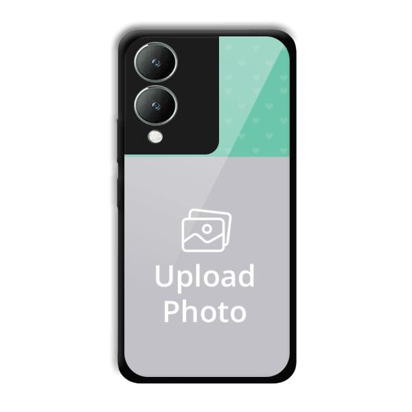 Green Hearts Customized Printed Back Cover for Vivo Y17s