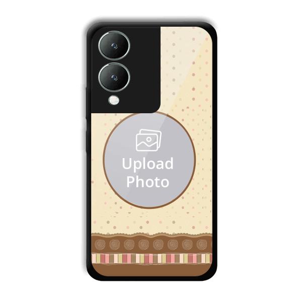 Brown Design Customized Printed Back Cover for Vivo Y17s