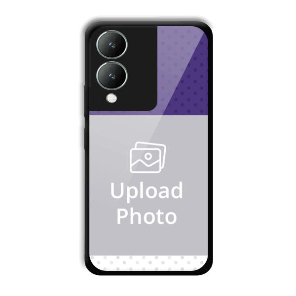 Blue White Dots Customized Printed Back Cover for Vivo Y17s