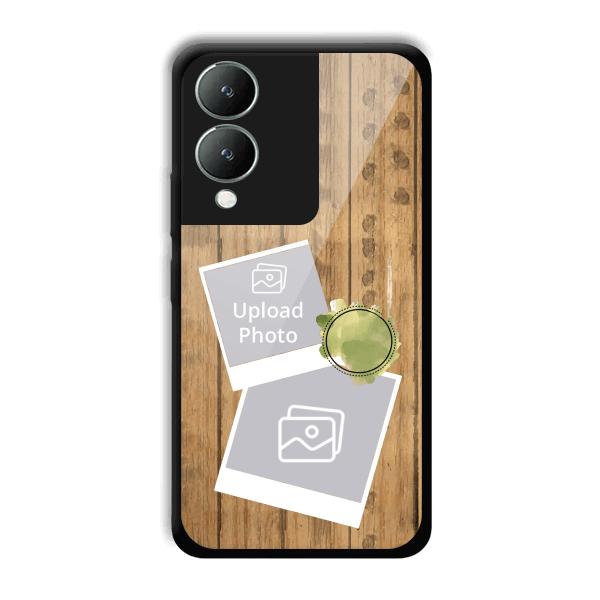 Wooden Photo Collage Customized Printed Back Cover for Vivo Y17s