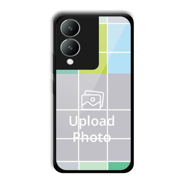 Grid Customized Printed Back Cover for Vivo Y17s