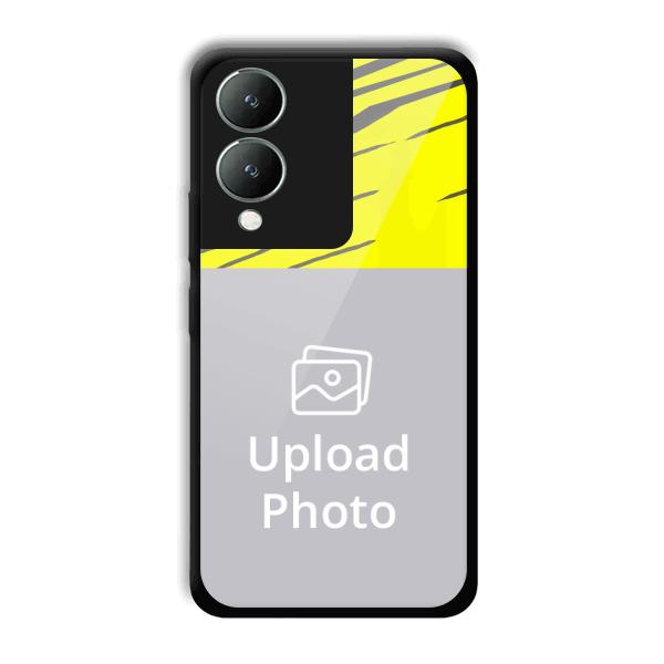 Yellow Lines Customized Printed Back Cover for Vivo Y17s