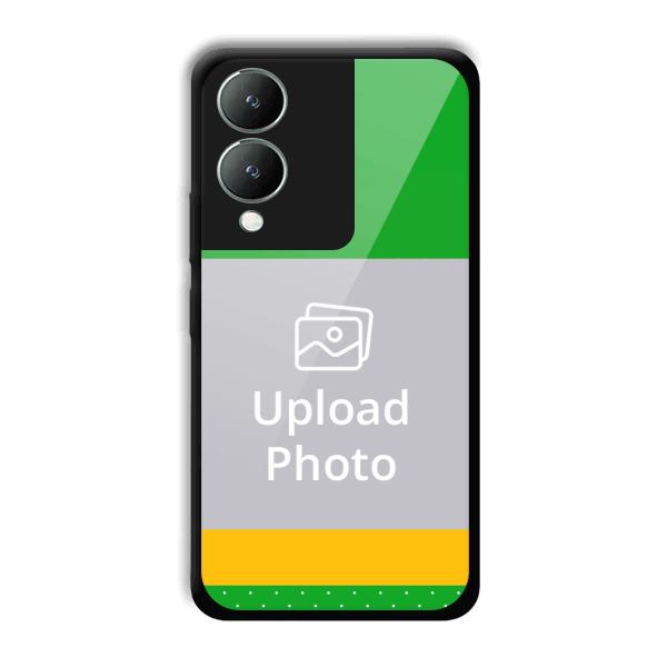 Green Yellow Customized Printed Back Cover for Vivo Y17s