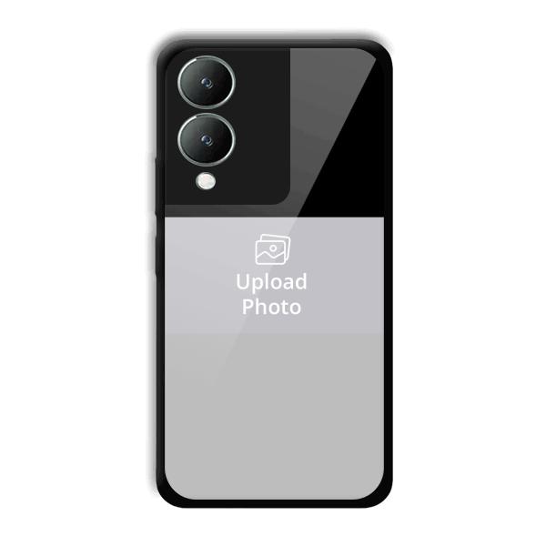Black & Grey Customized Printed Back Cover for Vivo Y17s