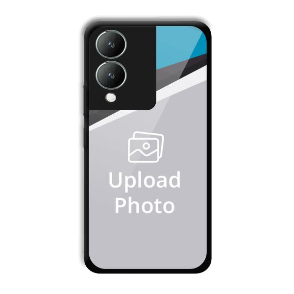 Blue Black Customized Printed Back Cover for Vivo Y17s