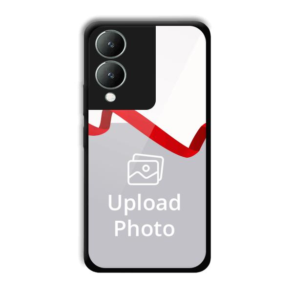 Red Ribbon Customized Printed Back Cover for Vivo Y17s