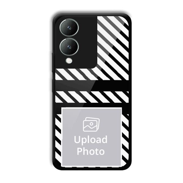 White Black Customized Printed Back Cover for Vivo Y17s