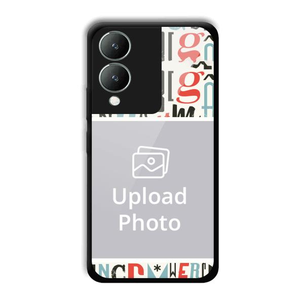 Alphabets Customized Printed Back Cover for Vivo Y17s