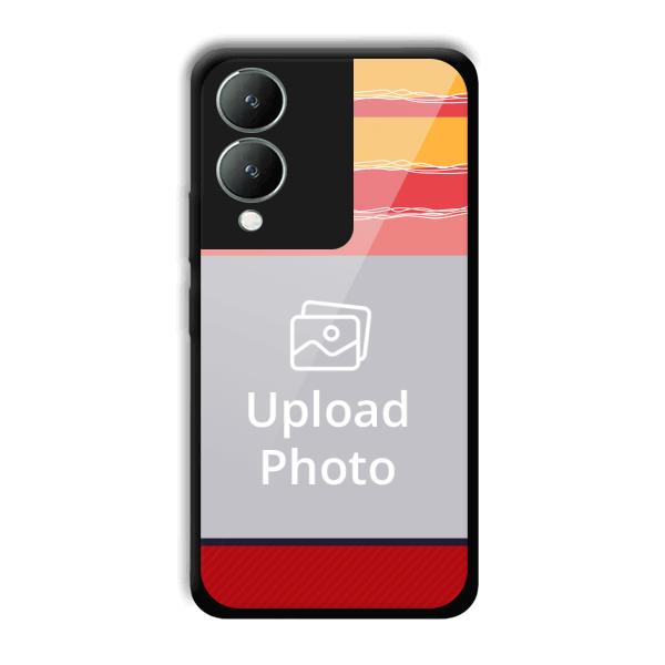 Yellow Pink Customized Printed Back Cover for Vivo Y17s