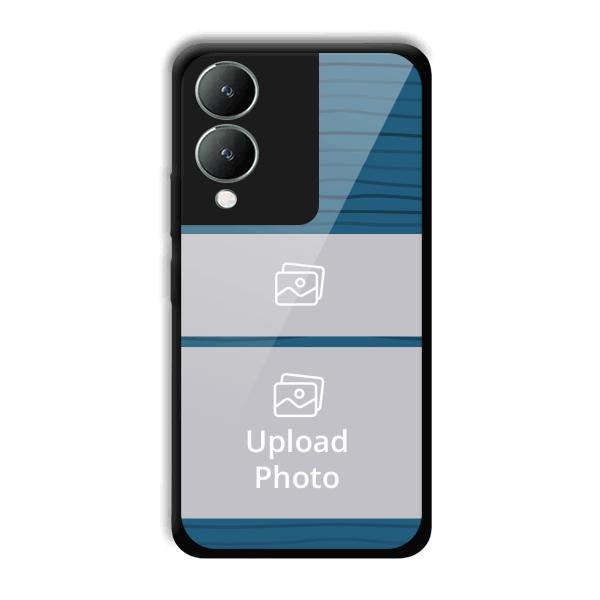 Dark Blue Customized Printed Back Cover for Vivo Y17s